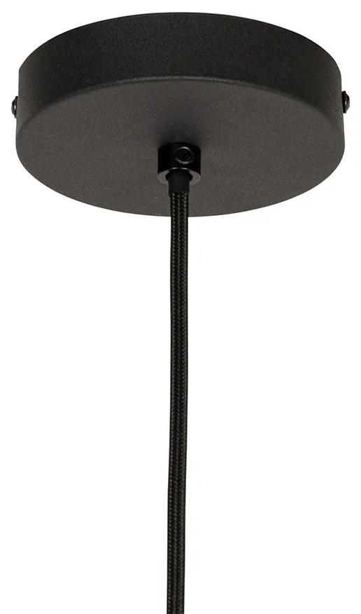 Дизайнерски висящ аплик черен със златно стъкло - Bert