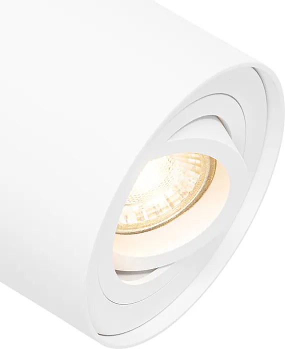 Комплект от 4 модерни таванни спота бели, въртящи се и накланящи се - Rondoo Up