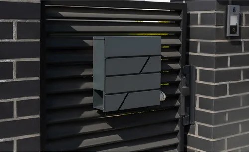 Пощенска кутия - антрацит, голяма, формат а4