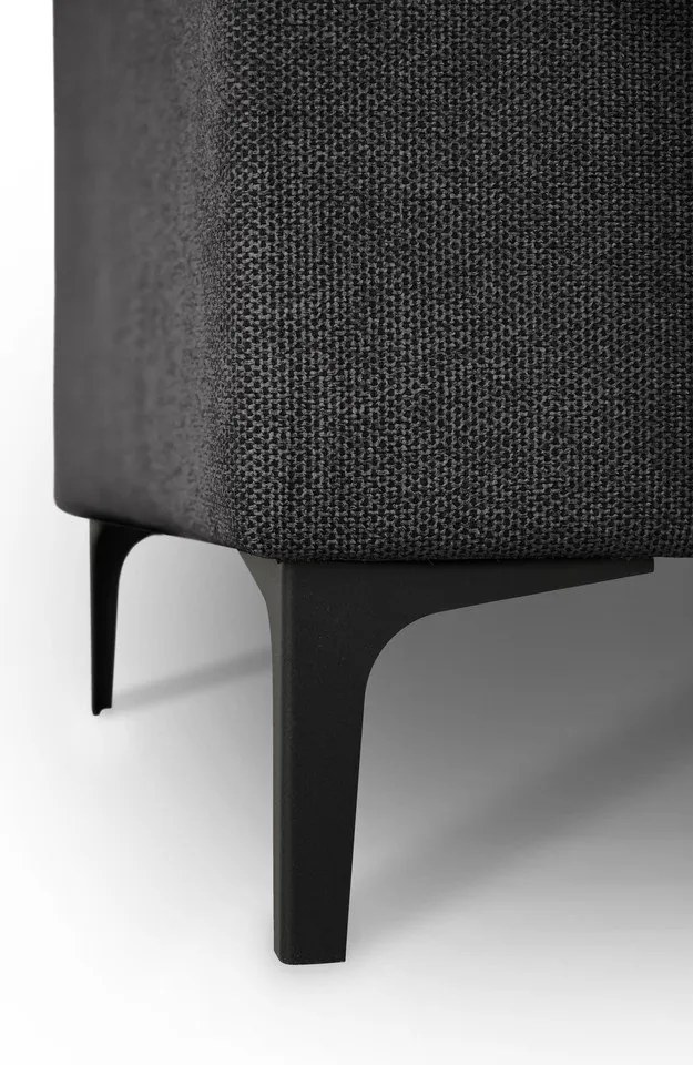 Антрацитен шенилов ъглов диван (десен ъгъл) Fabian – Scandic