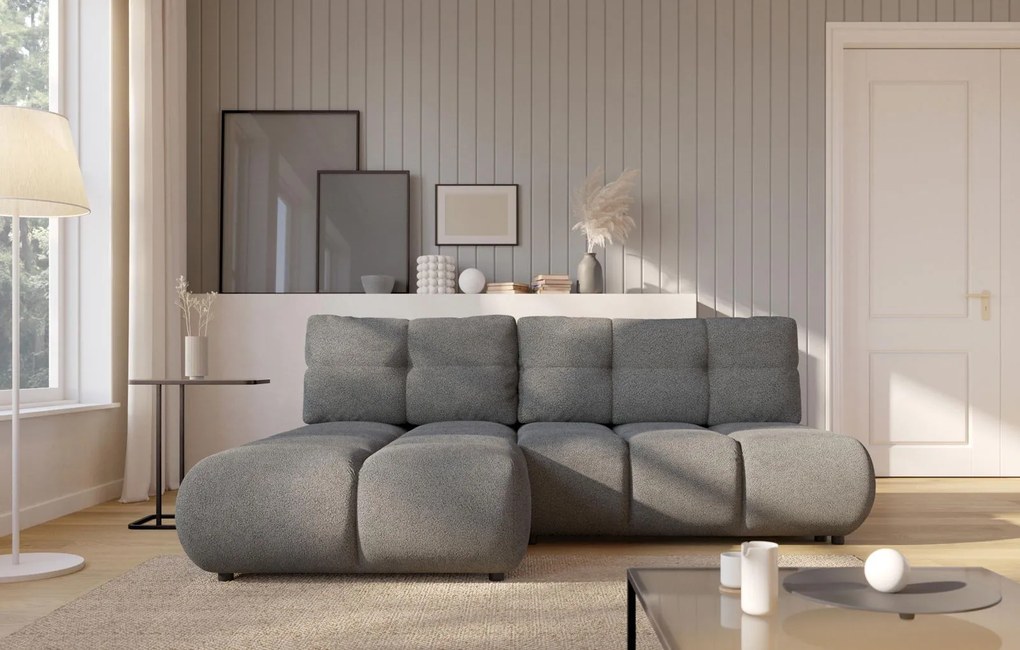 Ъглов Диван Лимо - Тъмно Сив - Ляв