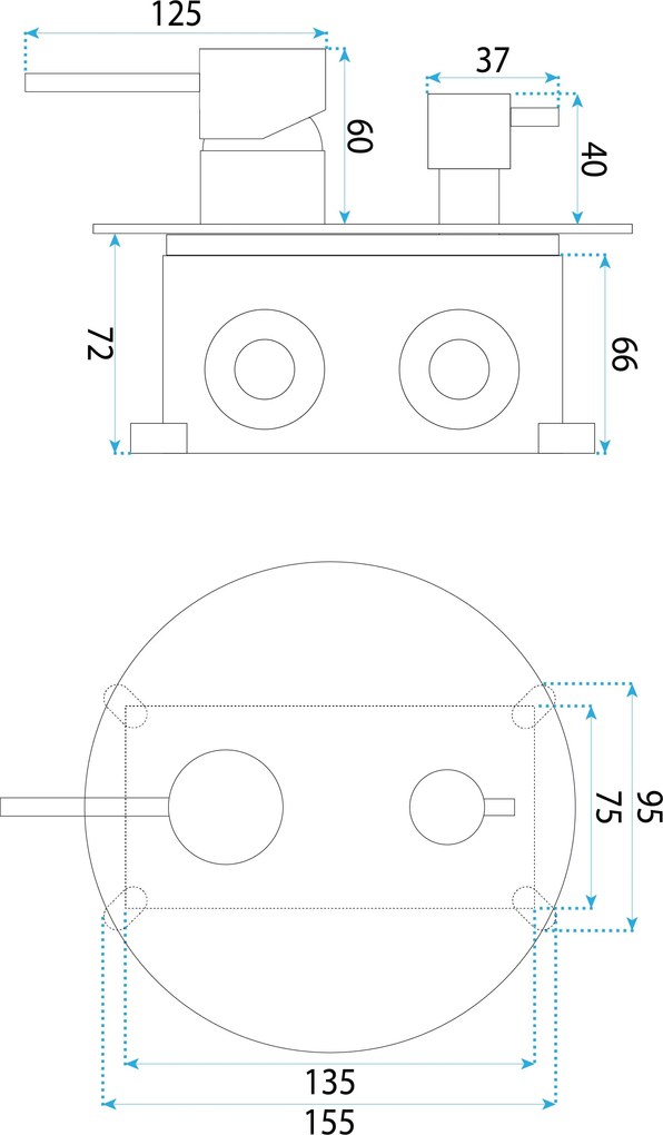 Душ система за вграждане Rea Lungo Diamond Chrome