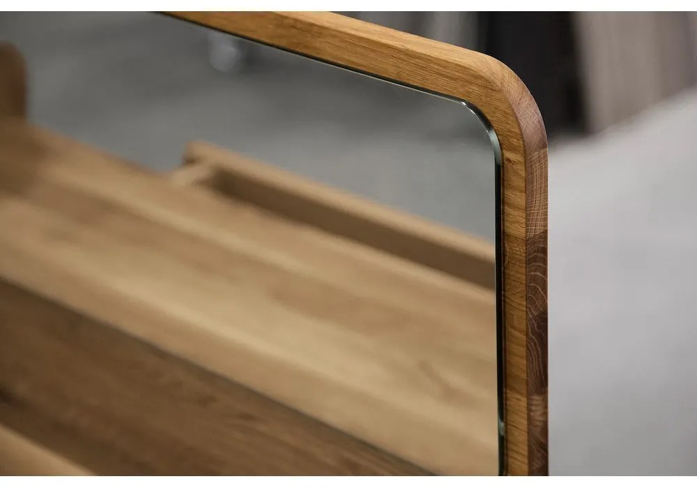 Дъбова тоалетка с огледало 110x45 cm Retro - The Beds