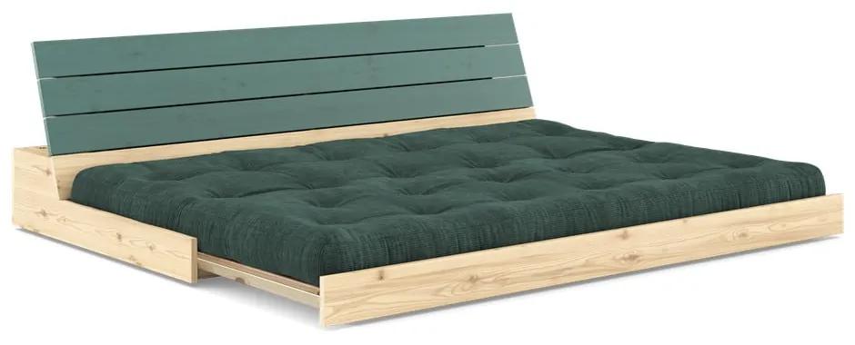 Тъмнозелен диван от велур 196 см Base – Karup Design