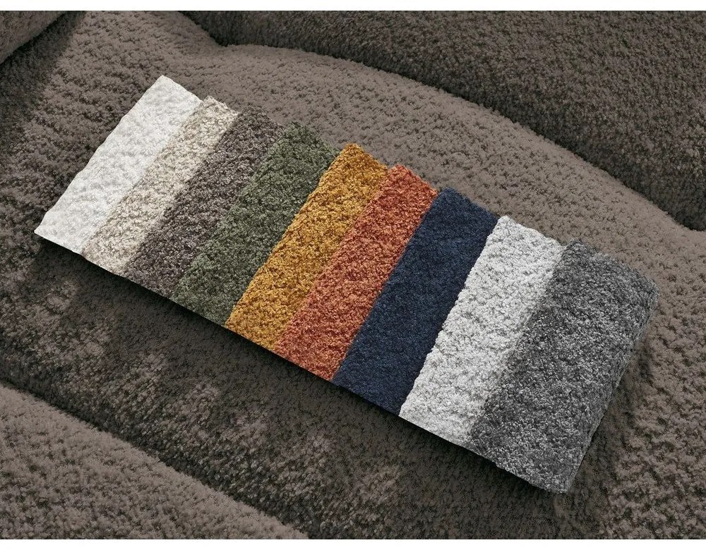 Кафяв разтегателен ъглов диван с място за съхранение от букле (десен ъгъл) Roxelane – Bobochic Paris