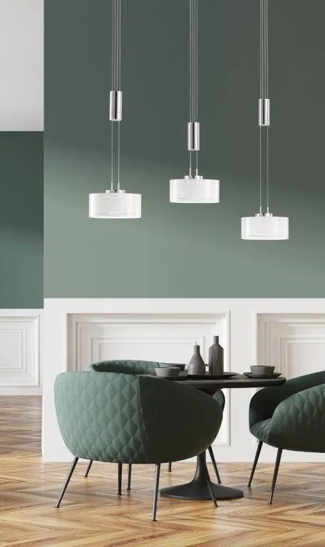 Полилей F&H Lavin три светлини-никел