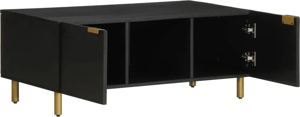 4017660 vidaXL Кафе маса, черна, 100x54x40 см, инженерно дърво