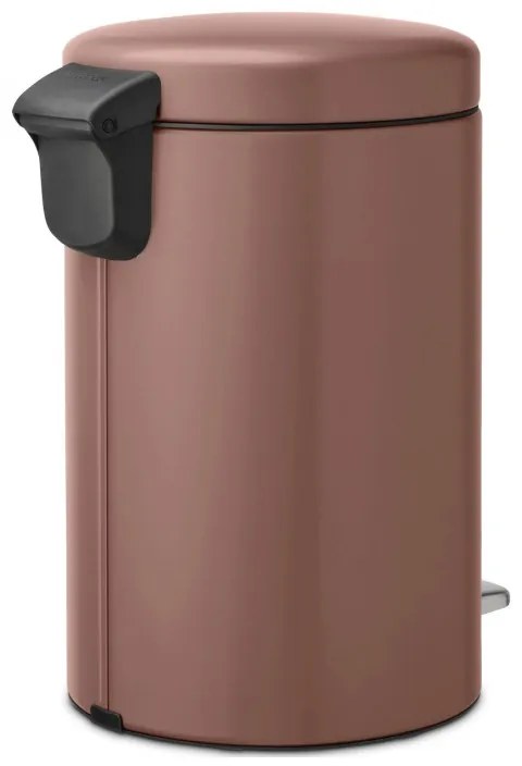 Кош за боклук с педал Brabantia NewIcon 1008845, 12 л, Плавно затваряне, Противоплъзгаща основа, Сатенено покритие, Кафяв