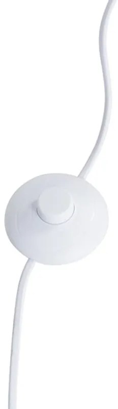 Модерен трипод бял с черен ленен абажур 45 см - Tripod Classic