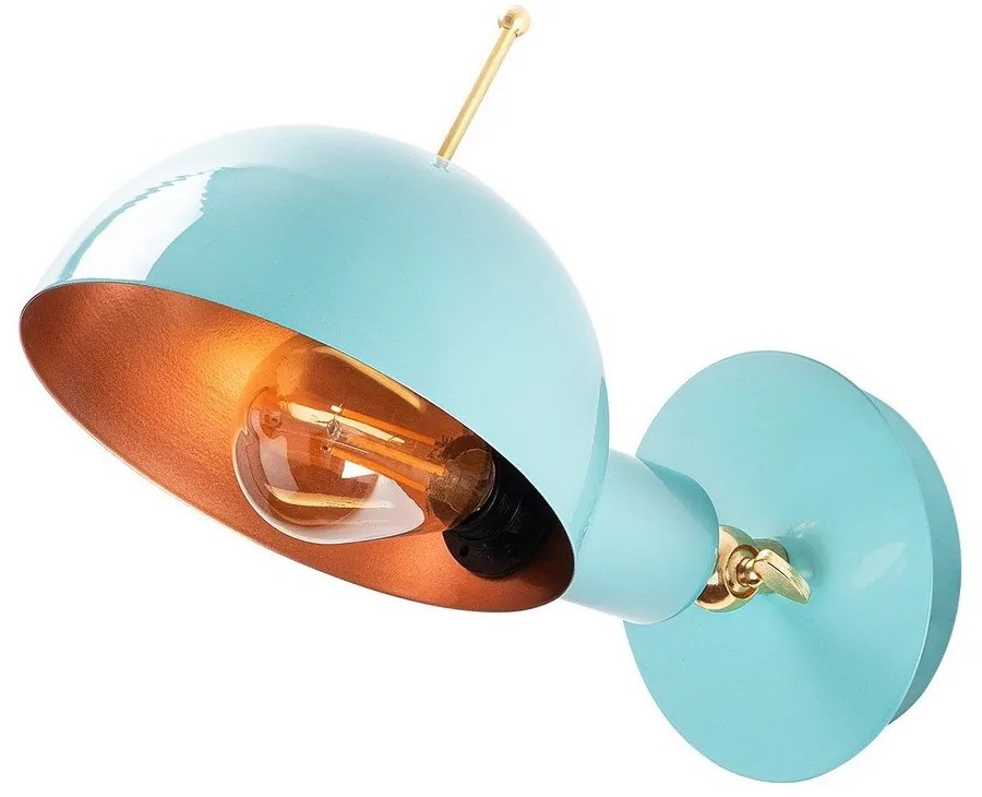Светлосиня/в бронзов цвят стенна лампа ø 15 cm Azzar – Opviq lights