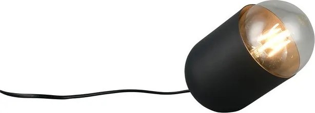 Черна метална настолна лампа (височина 13,5 cm) Nara – Reality