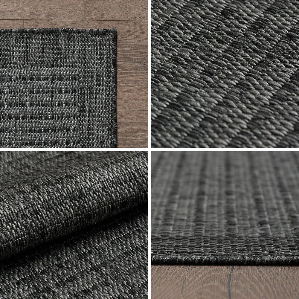 Тъмносив кръгъл външен килим ø 120 cm Giza – Ayyildiz Carpets