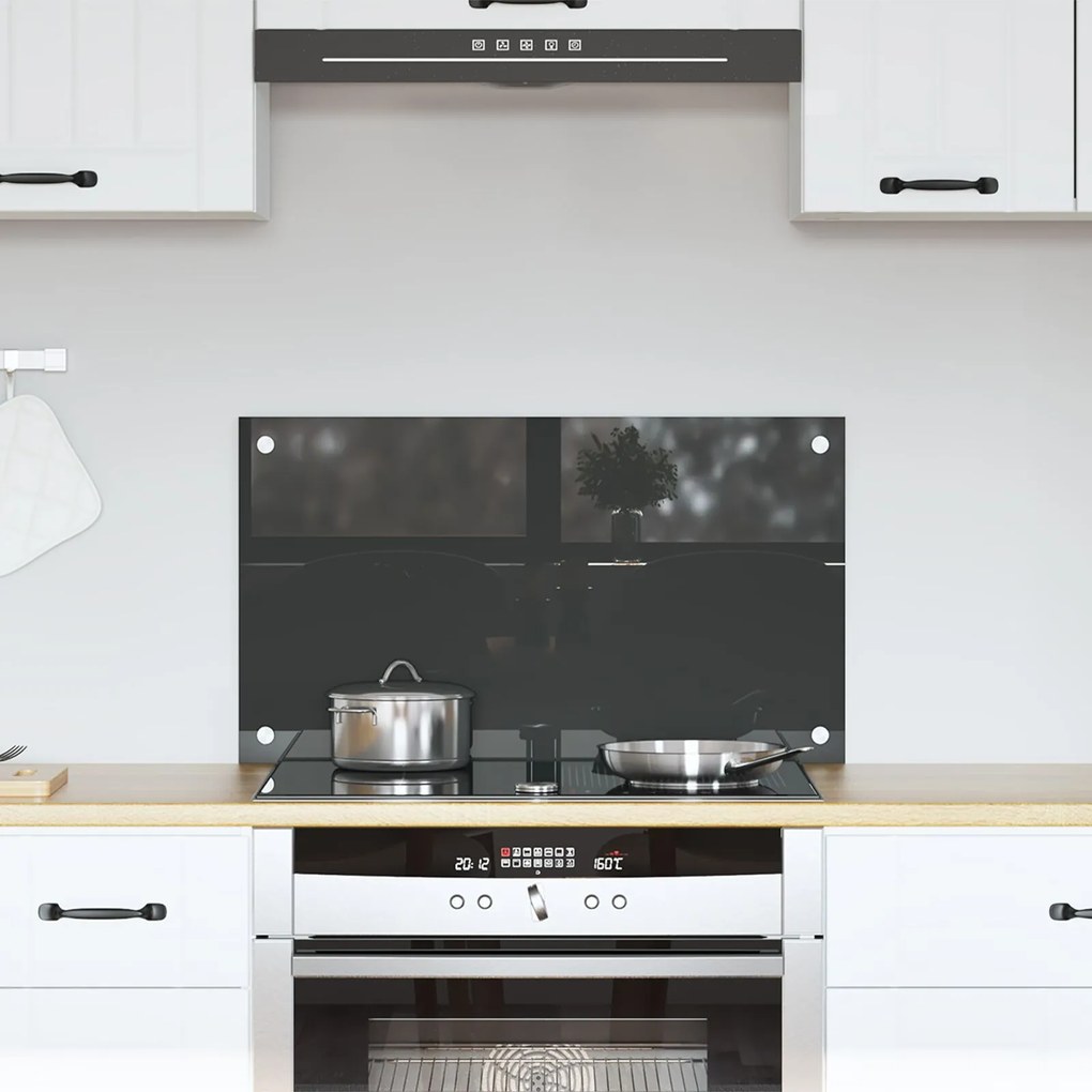 Sonata H Кухненска плочка Тъмен сив 70x40x0,6 см Закалено стъкло