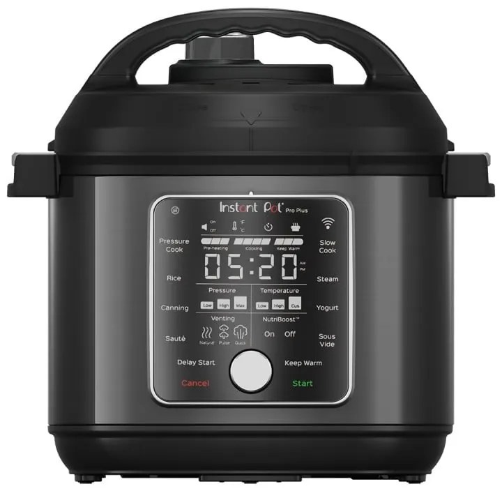 Мултикукър Instant Pot Pro Plus 112020101, 1200W, 5.7 л, 10 програми, WiFi управление, Неръждаема стомана, Черен