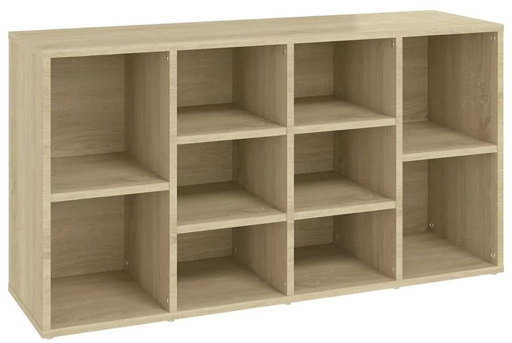 803293 vidaXL Пейка за обувки, дъб сонома, 103x30x55 см, инженерно дърво