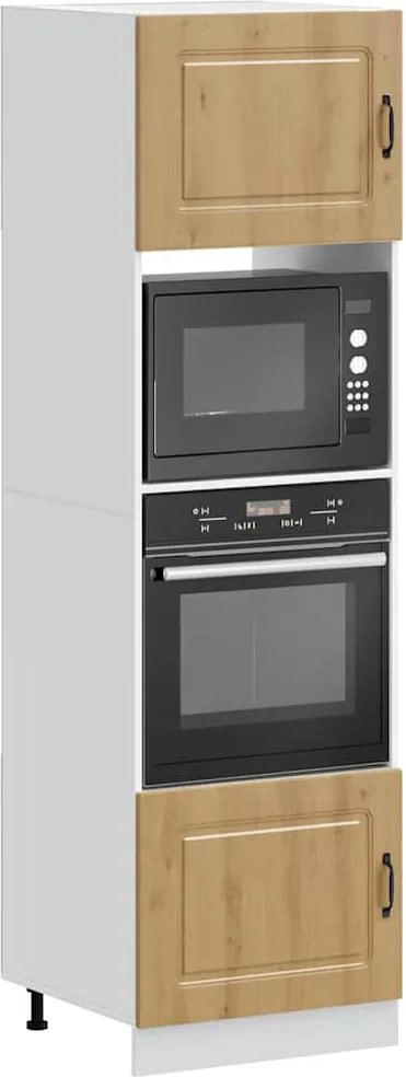 3315040 vidaXL Шкафове за фурна, 2 бр., "Kalmar", дъб Artisan, инженерна дървесина