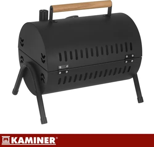 Туристическа скара на дървени въглища с капак