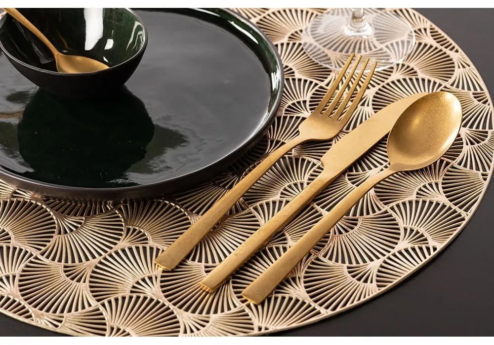 Подложка за хранене в златисто, ⌀ 38 cm - Tiseco Home Studio