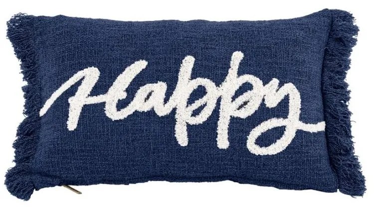 Декоративна възглавница 50x30 cm Cotton Slub Happy - Tiseco Home Studio