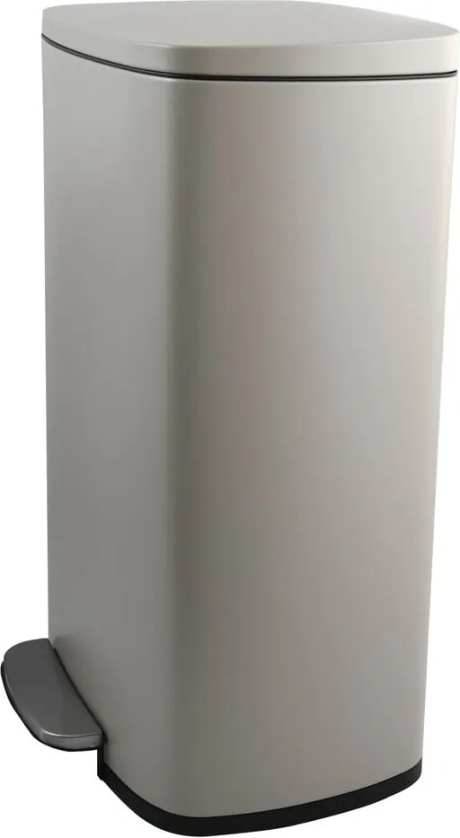 Кафяво-сиво стоманено кошче за боклук с педал 50 l Akira – Spirella