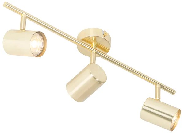 Модерна таванна лампа месинг 3-светлина регулируема - Jeana