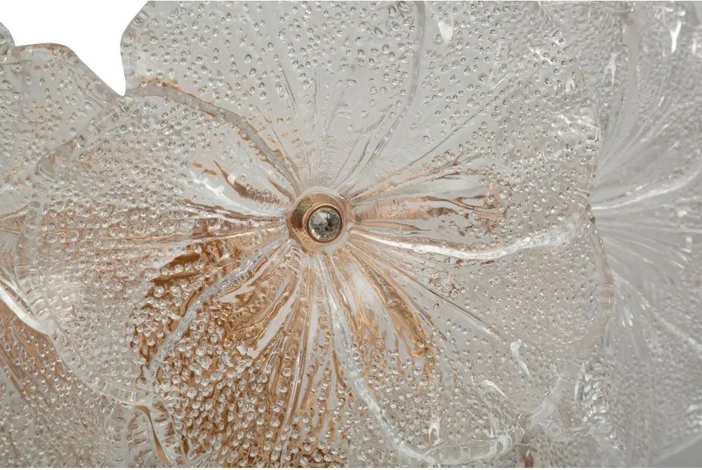 Стъклена стенна лампа в златист цвят Ibiscus – Mauro Ferretti