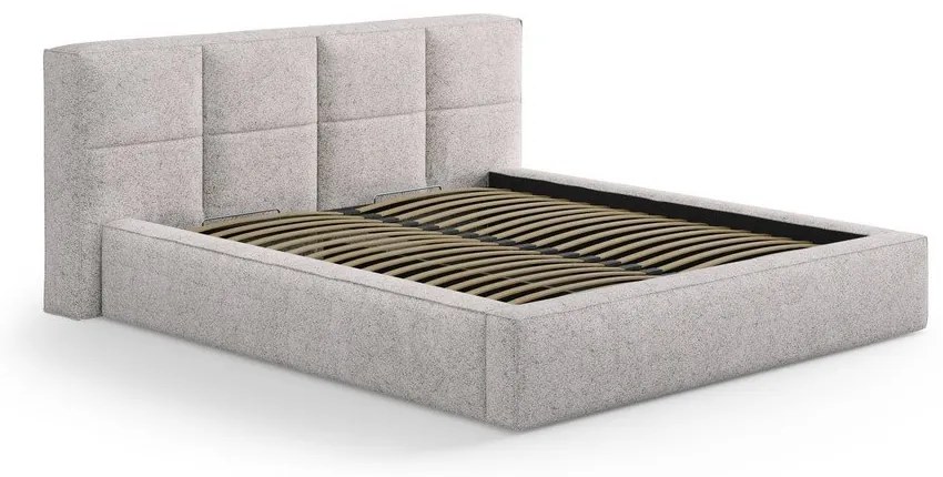 Бежова тапицирана табла за легло 209x100 cm Darren – Micadoni