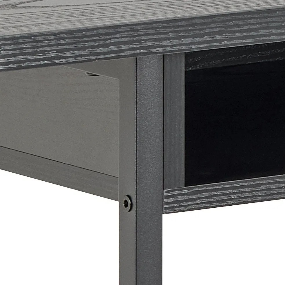 Черна конзолна маса от декор от ясен 40x140 cm Darlington – Actona