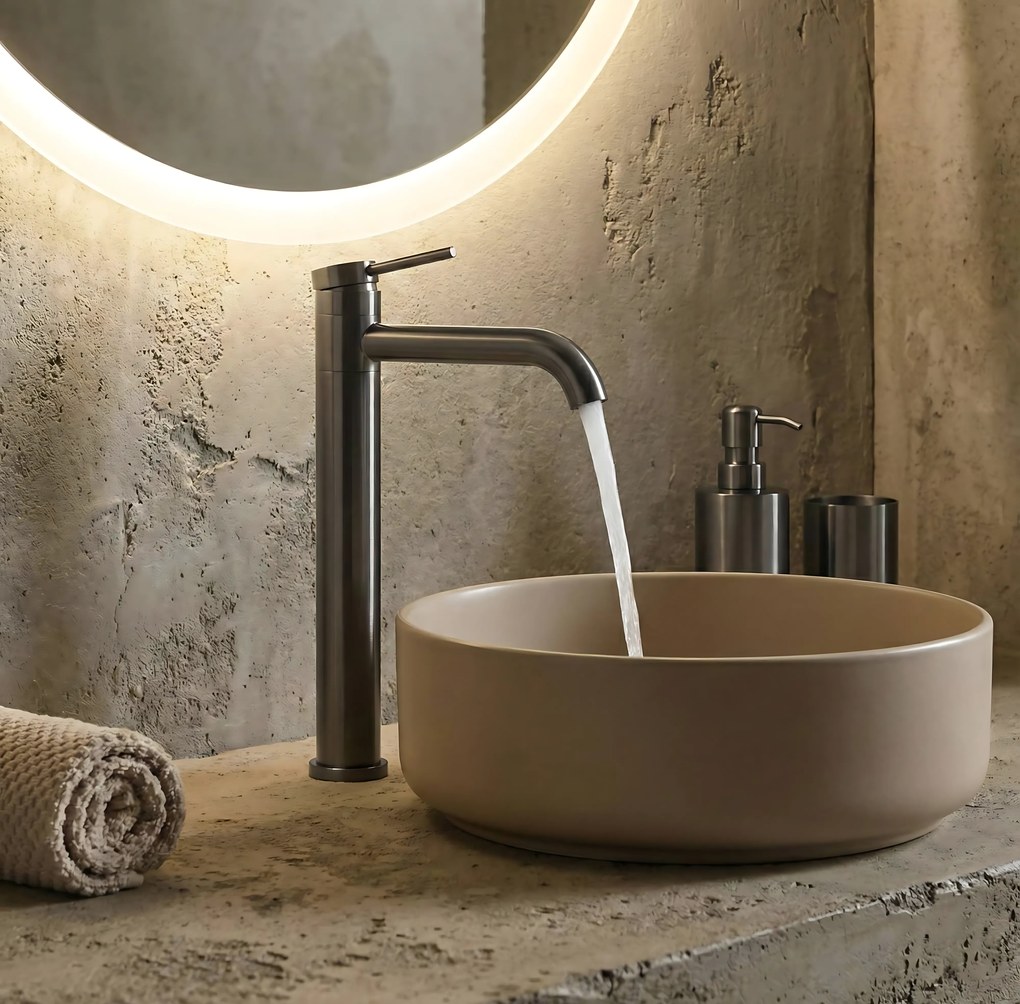 Смесител за баня Rea LUNGIS Gun Grey Super High