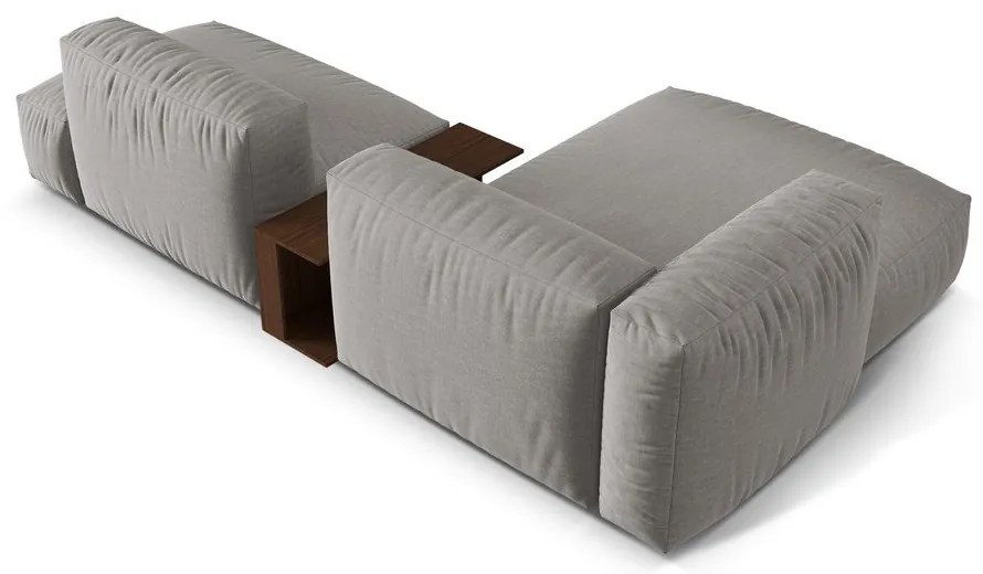 Светлосив модулен ъглов диван (ляв ъгъл) Martina – Micadoni Home