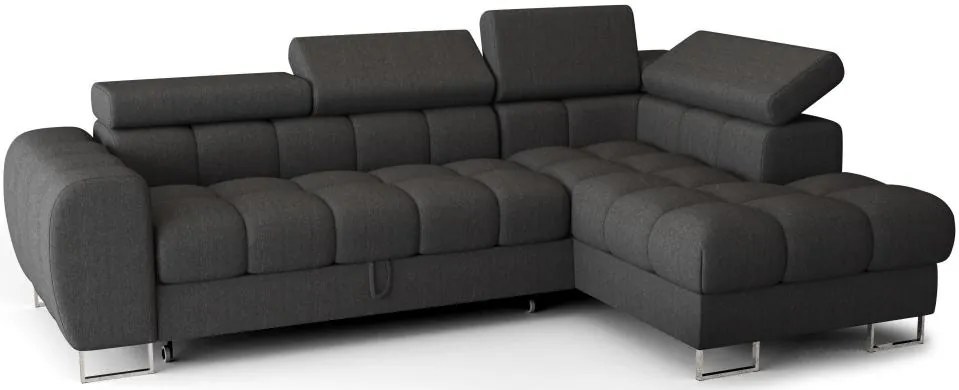 Ъглов диван Lordy mini-Сив-вдясно