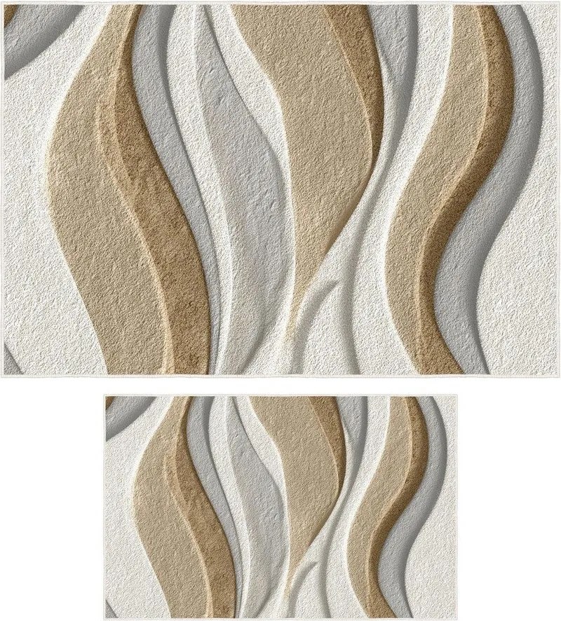 Бежови килими за баня в комплект 2 бр. 60x100 cm – Foutastic