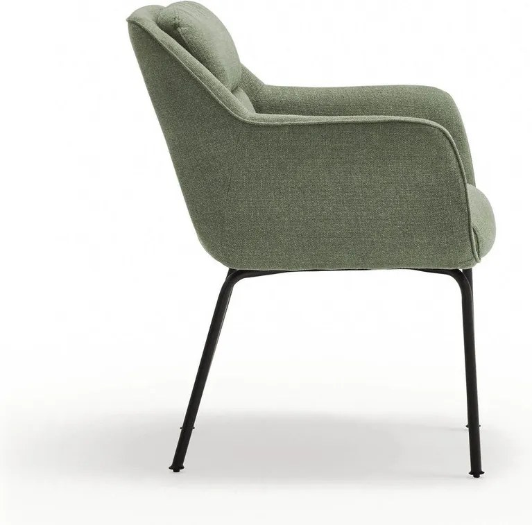 Зелен тапициран трапезен стол с подлакътници Sadira – Teulat