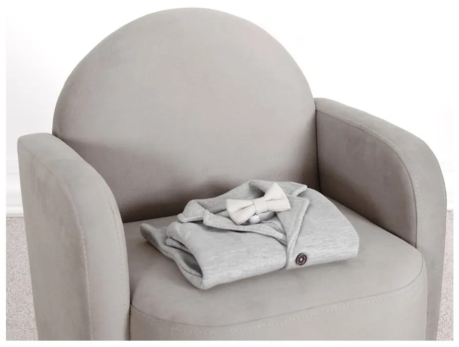 Сив детски фотьойл Nock – Artie