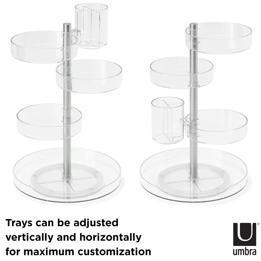 Пластмасов органайзер за козметика за баня/въртящ се Pirouette – Umbra