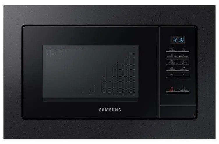 Микровълнова фурна за вграждане Samsung MG23A7013CA/OL, 1100 W, 6 нива, 23 л, Грил, Размразяване, Керамично покритие, Поддържане на топлината, Черен