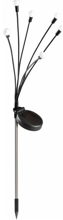 LED соларна лампа FIORINI 6xLED/1,2V 600 mAh IP44 черна