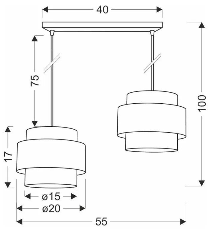 Висяща лампа с абажур от ратан в бял и естествен цвят ø 20 cm Rattan - Candellux Lighting