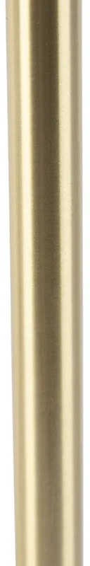 Класическа настолна лампа месинг с черен абажур 32 см - Simplo