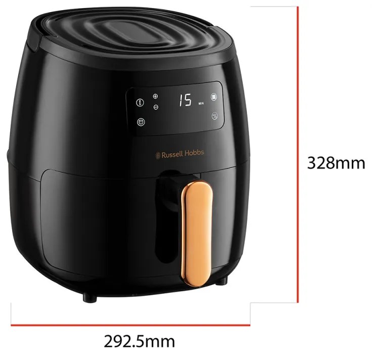 Фритюрник с горещ въздух Russell Hobbs SatisFry 26510-56, 1650 W, 5L, Дигитален, 80-200C, Таймер,Черен