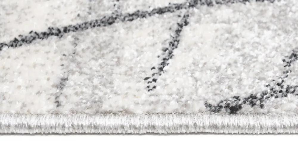 Светлокремав модерен килим с мотив на листа Ширина: 80 см | Дължина: 150 см
