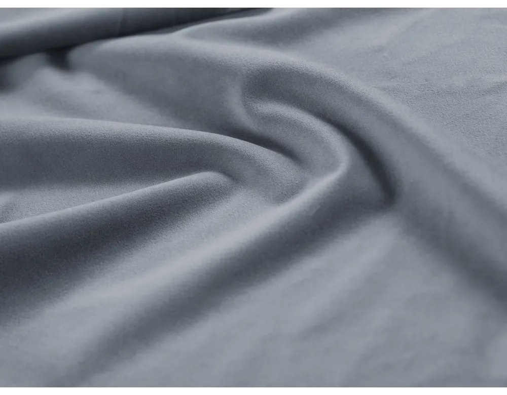 Светлосиньо тапицирано двойно легло с място за съхранение с включена подматрачна рамка 160x200 cm Casey – Mazzini Beds