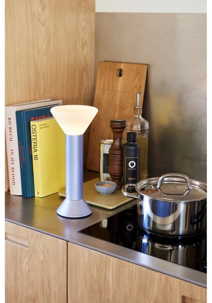 Лилава затъмняваща се настолна лампа (височина 30 cm) Flash – Hübsch