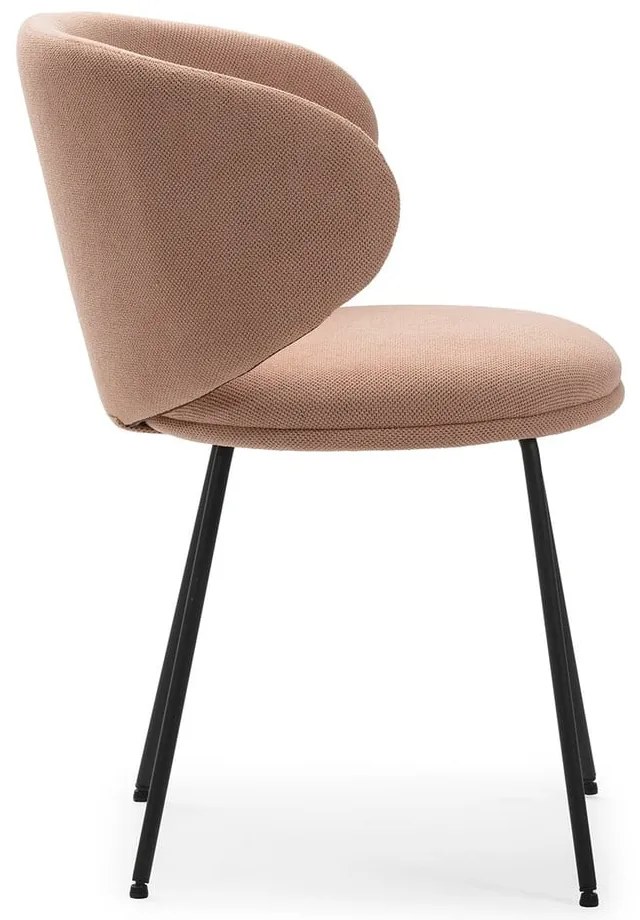 Светлорозови тапицирани трапезни столове в комплект 2 бр. Rush – Marckeric