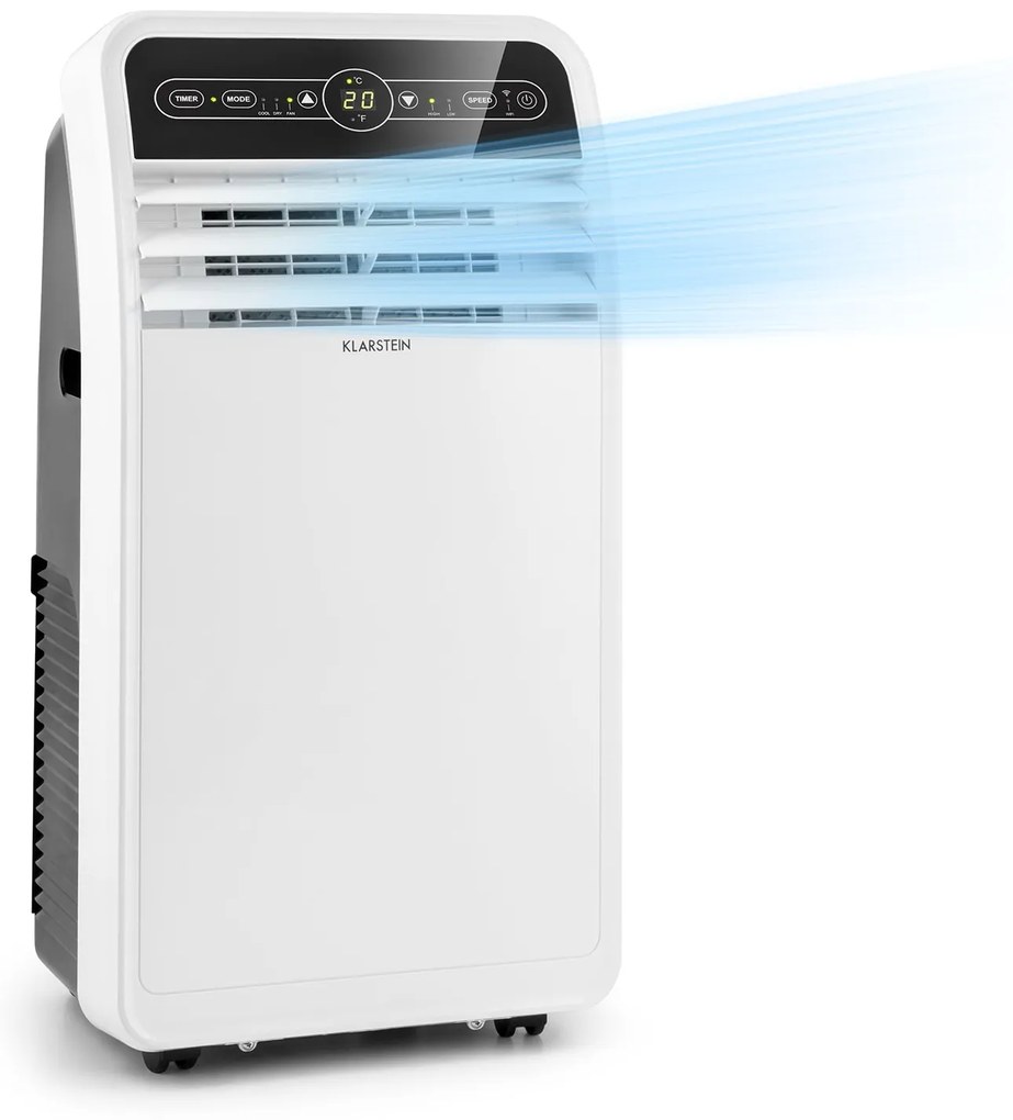 Klarstein METROBREEZE 9 New York, 2,6 kW, 9000 BTU / час., мобилен климатик, таймер, бял