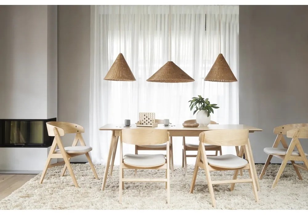 Трапезни столове в комплект от 2 броя в естествен цвят Waterton - Rowico