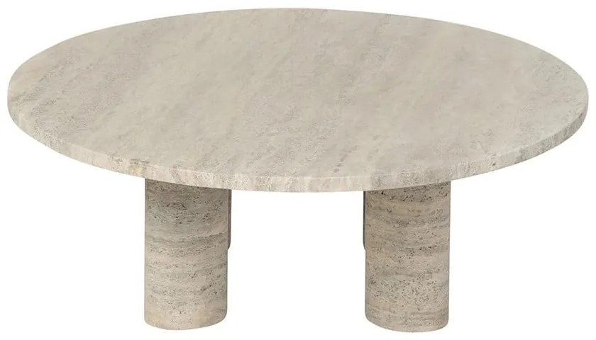 Бежова каменна кръгла масичка за кафе ø 75 cm Volos – Blomus