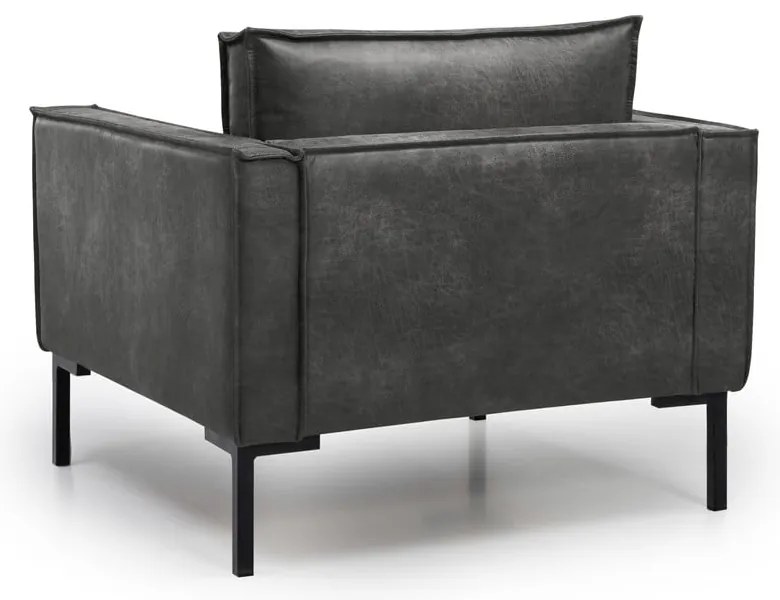 Тъмносив фотьойл от изкуствена кожа Rate - Scandic