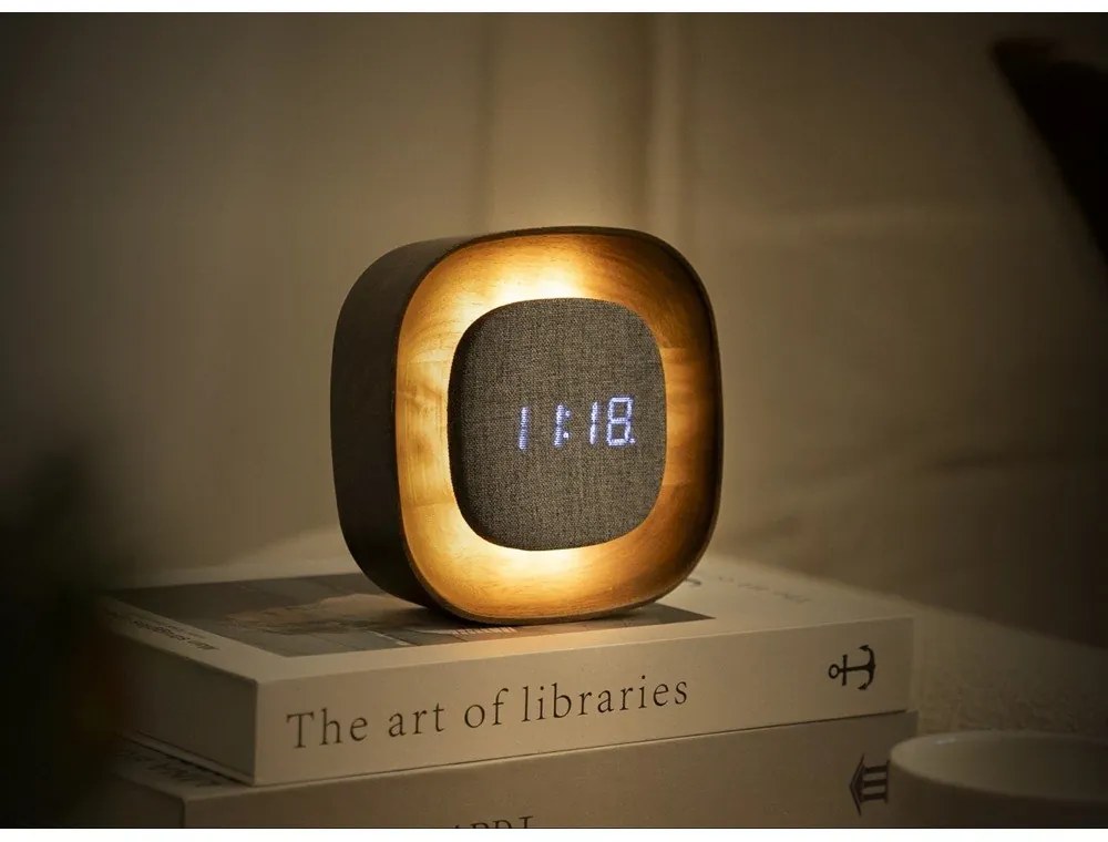 Дигитална аларма Lumos Walnut – Gingko