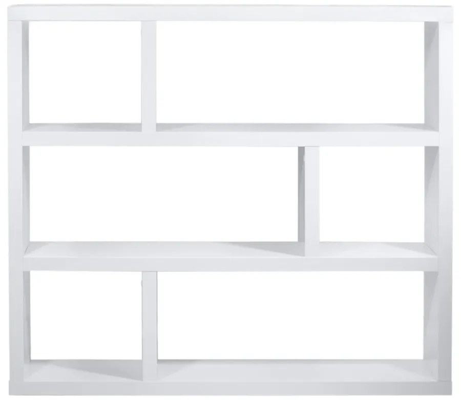 Бял шкаф за книги 120x105 cm Dublin - TemaHome